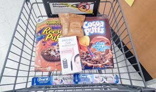 shopping haul roundup in walgreens cart