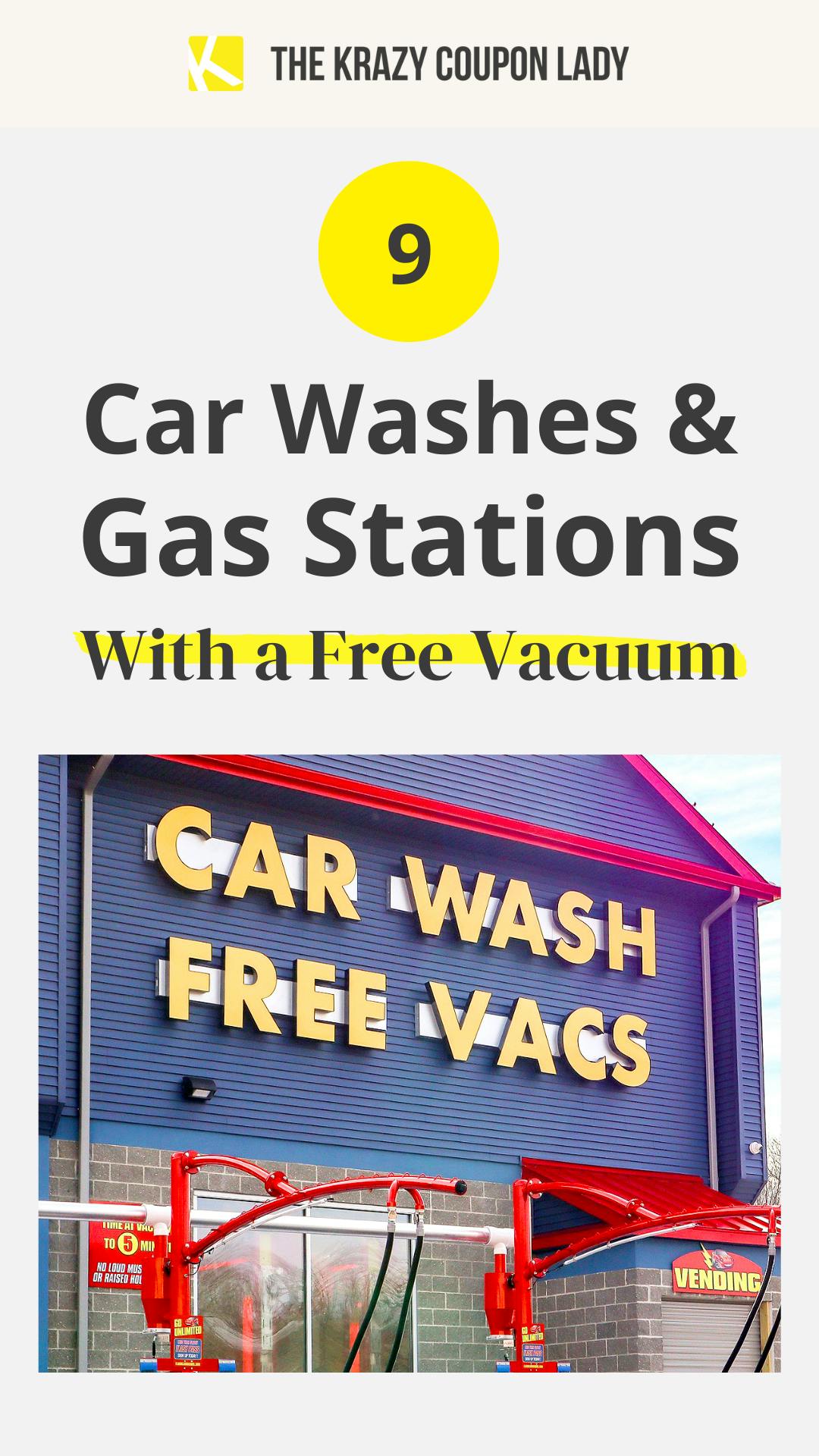 9 Car Washes and Gas Stations With a Free Vacuum
