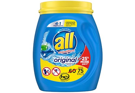 3 All Mighty Packs Laundry Detergent