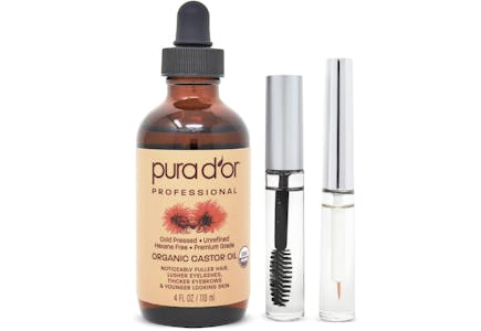 Organic Castor Oil +  2 Pre-Filled Eyelash & Eyebrow Brushes