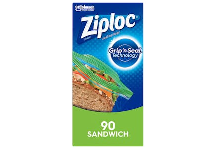 2 Ziploc Sandwich Bags