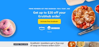Amazon Grubhub+ offer