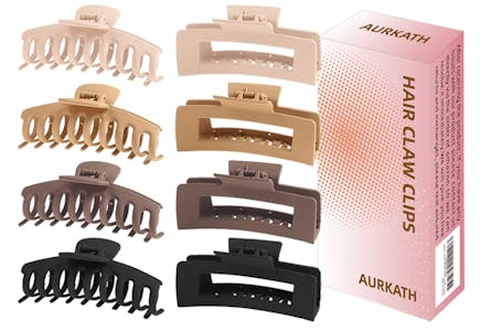 Large Hair Claw Clips 8-Pack, Only $ on Amazon - The Krazy Coupon Lady