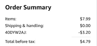 A screenshot of the total