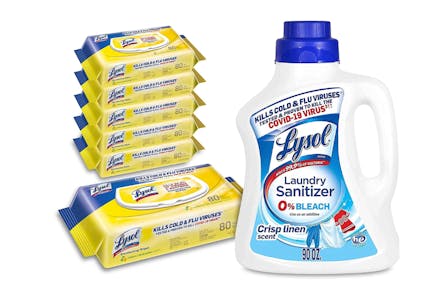 Lysol Wipes & Sanitizer Bundle
