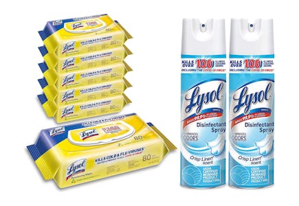 Lysol Wipes & Spray Bundle
