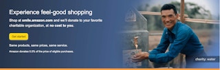 Official promo about Amazon Smile's "feel good shopping" as of Jan. 20 2023.