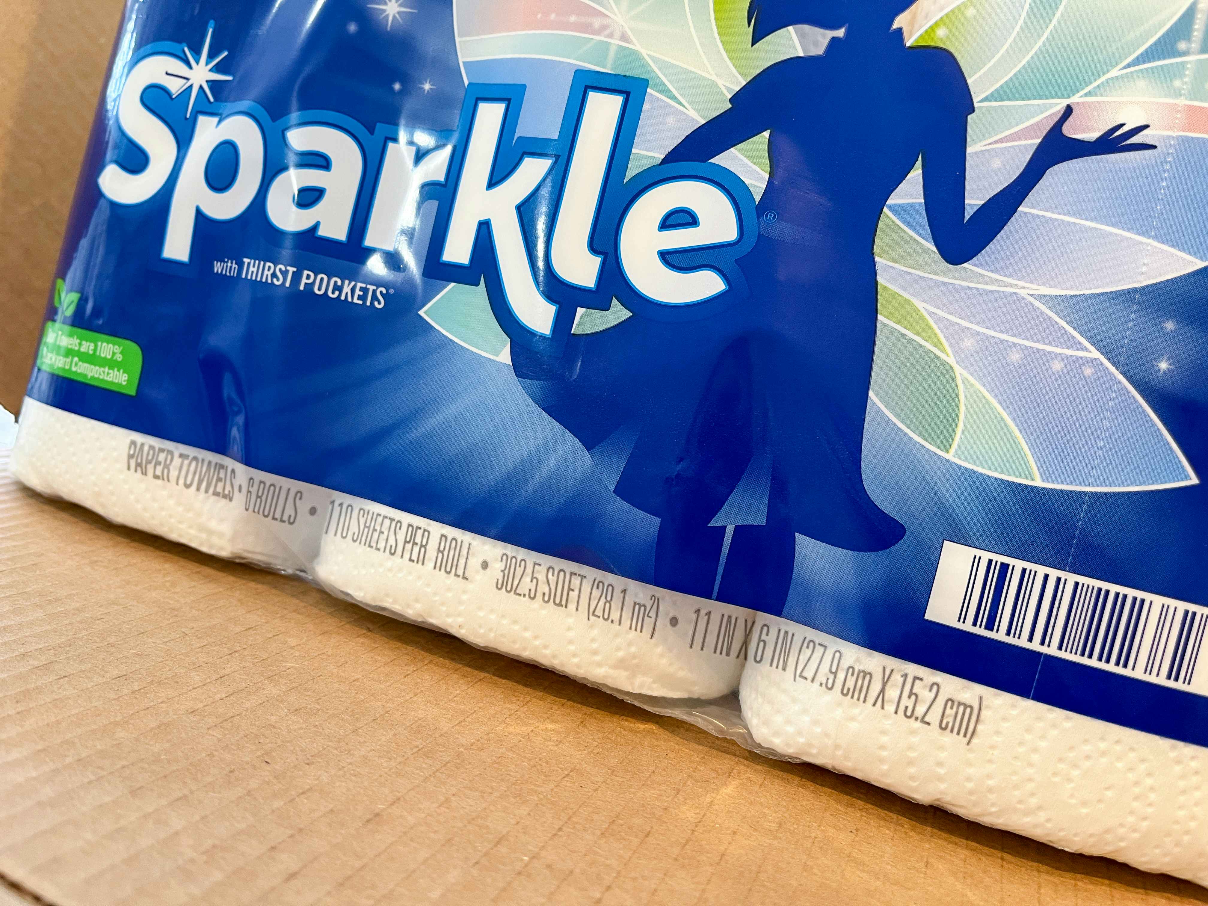 Sparkle Big Roll Paper Towels With Thirst Pockets 6 Pack 1 ct