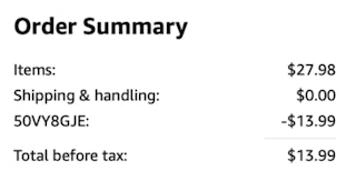 A screenshot of the total