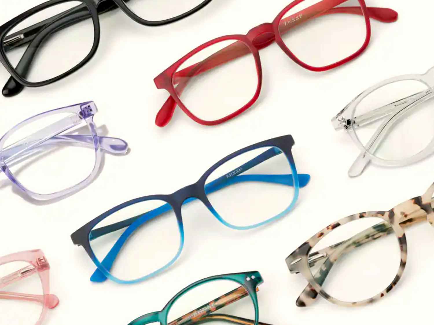 variety of zenni optical eyeglasses frames