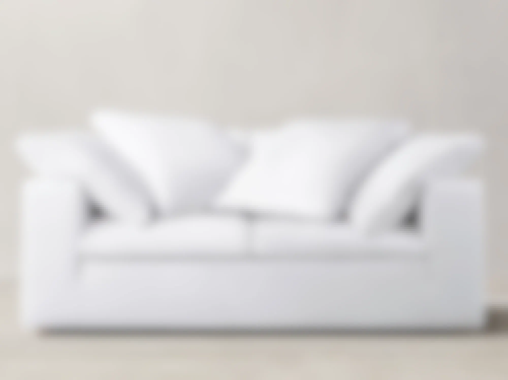 restoration hardware cloud sofa in white washed belgian flax linen