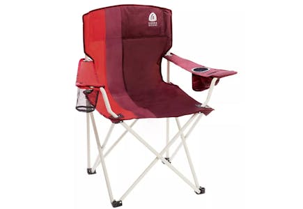 Oversized Chair with Insulated Cup Holder and Media Pocket