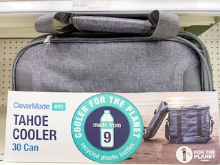 A CleverMade cooler sitting on a store shelf.