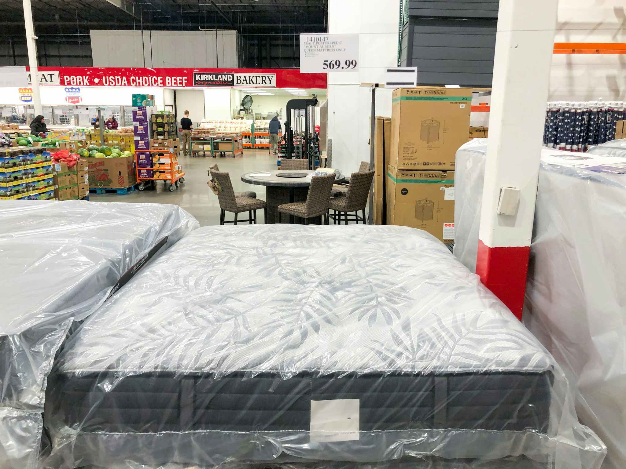 costco mattress in a costco store 