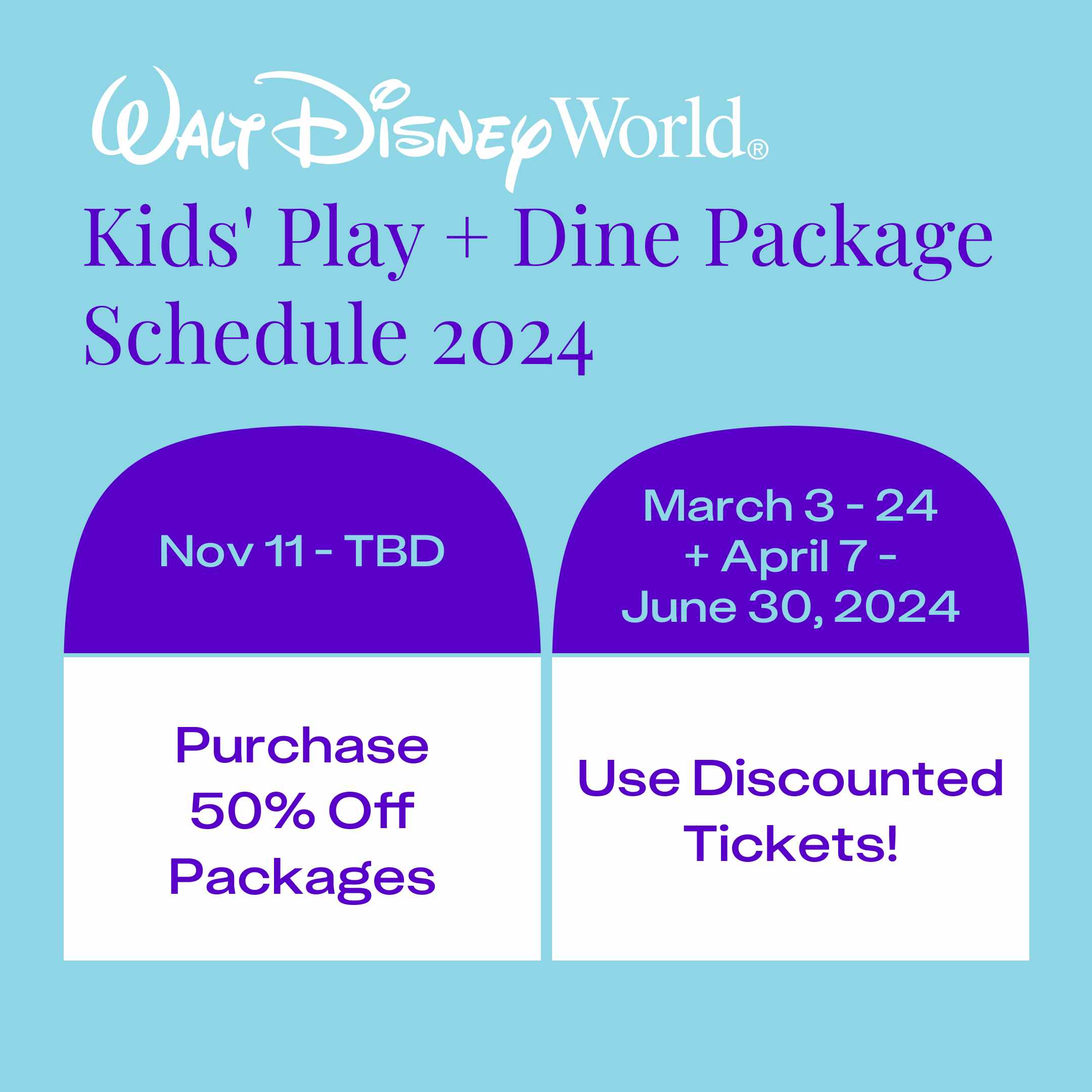 New 50% Off Kids Play & Dine Offer Coming to Walt Disney World in November