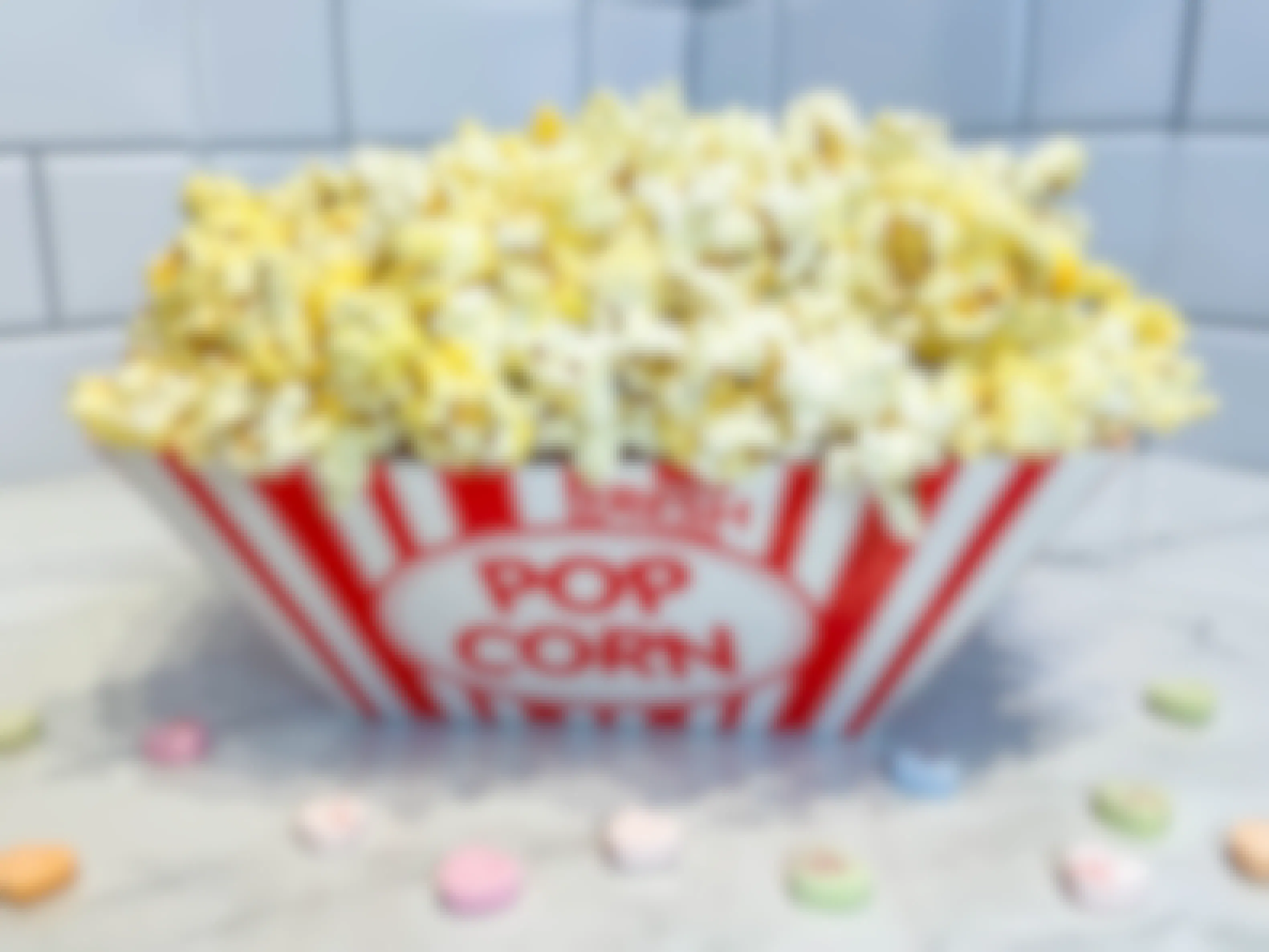 a diy popcorn valentine box 