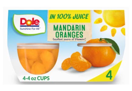 Dole Fruit Cups 4-Pack