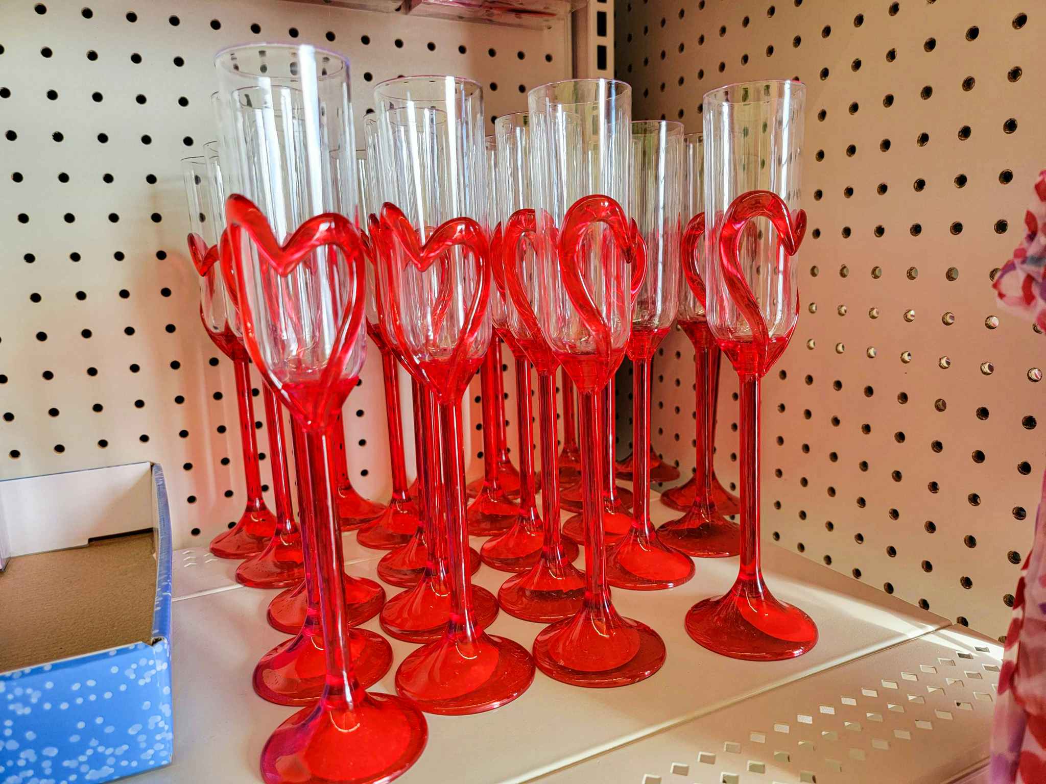 heart champagne flutes