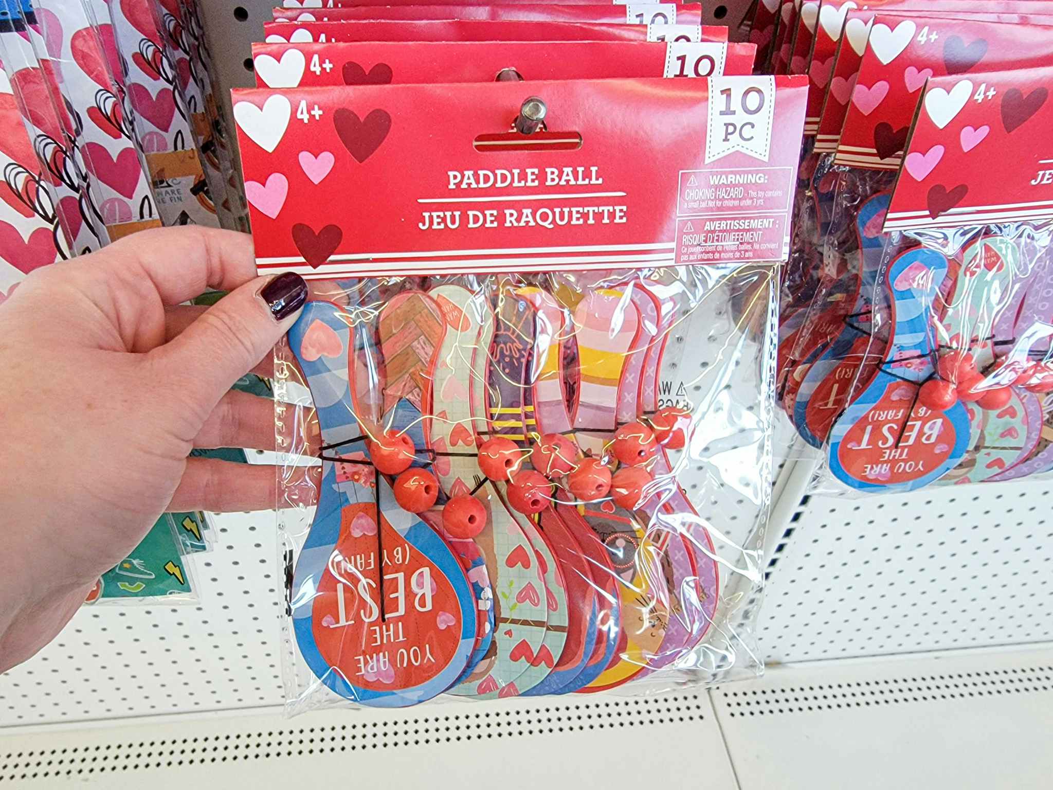 valentines day paddle balls