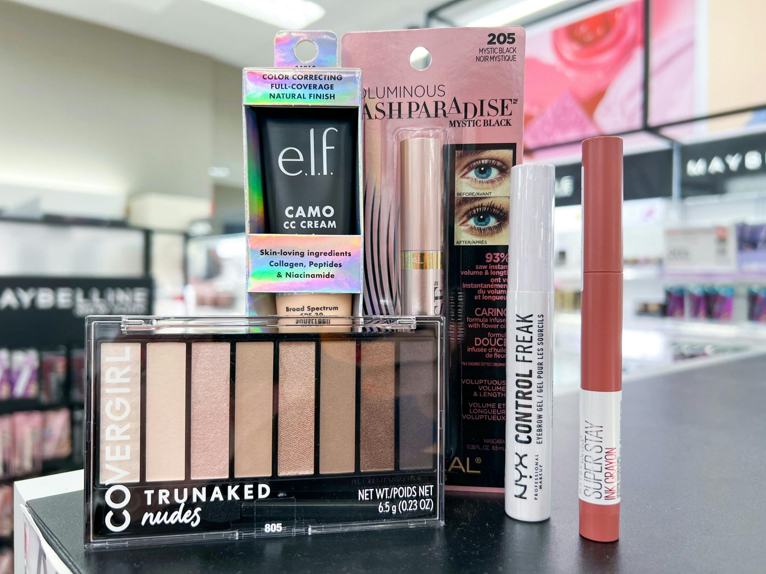 makeup on display at Target