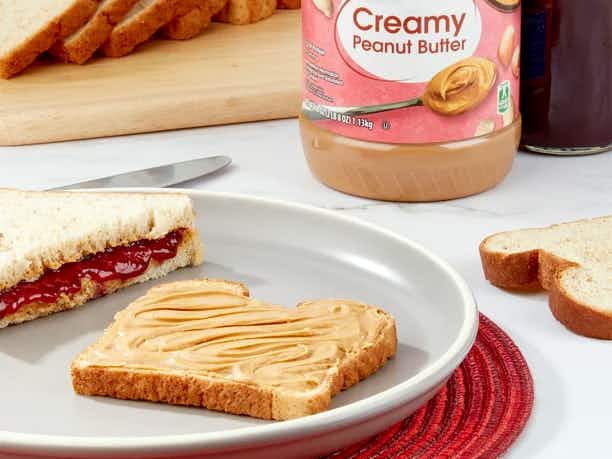 great value creamy peanut butter with bread