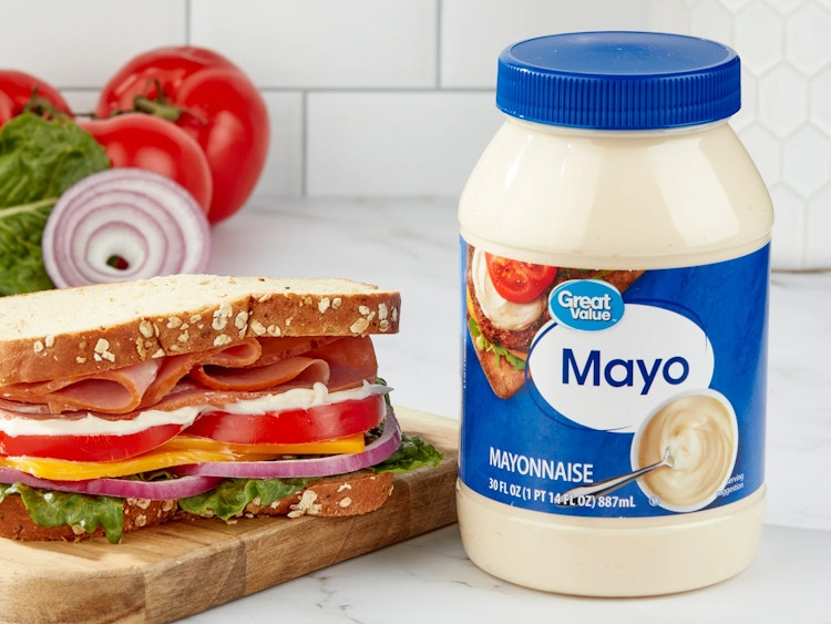 great value mayonnaise next to sandwich