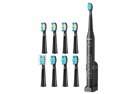 Electric Toothbrush and 8 Replacement Heads
