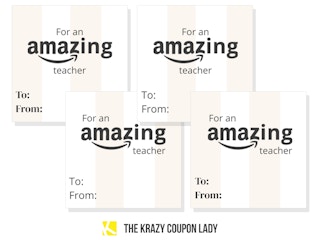 teacher gift tags saying for an amazing teacher