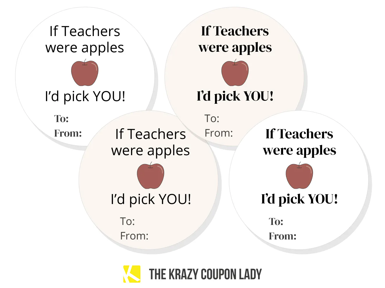 Free Printable Teacher Gift Tags for Teacher Appreciation Week 2023