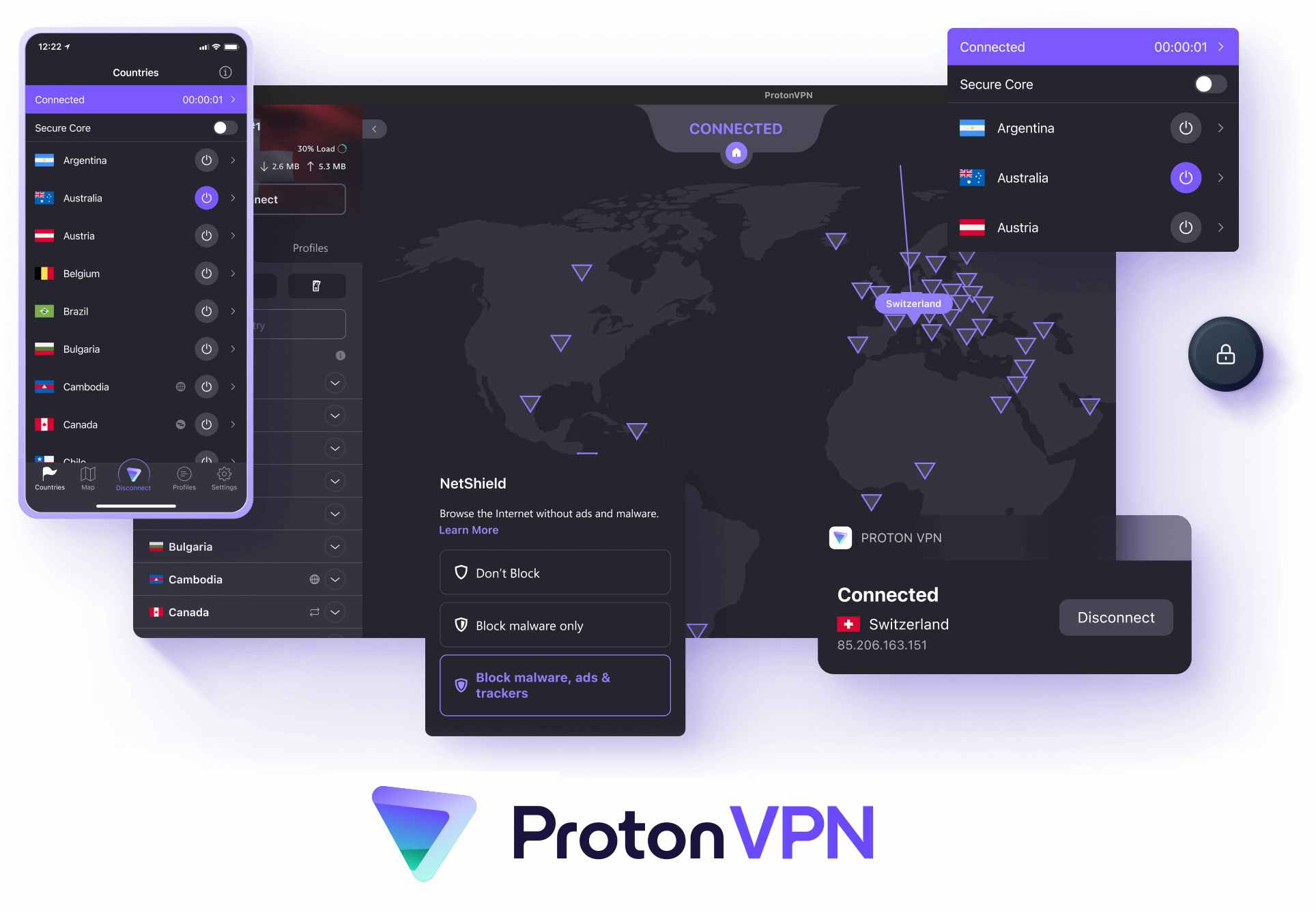proton vpn screenshots