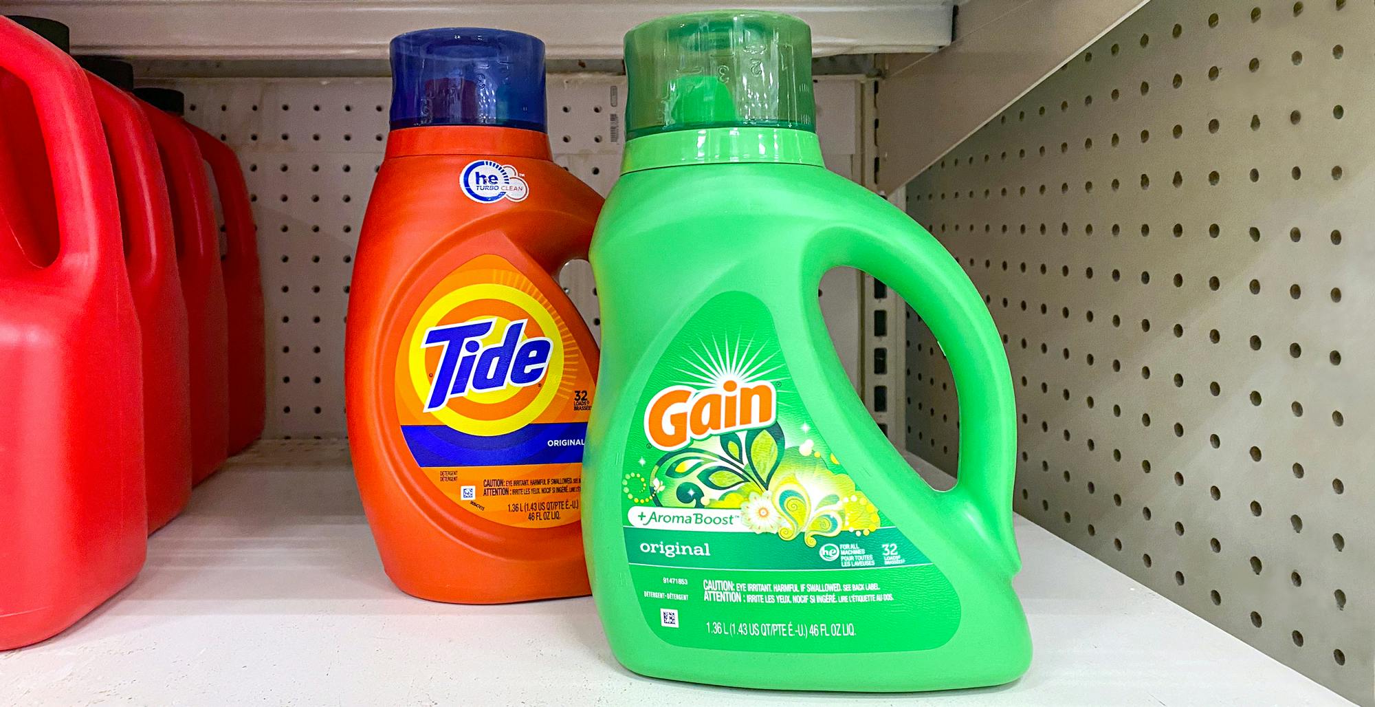 A Suds Showdown: Gain vs. Tide Detergent Prices