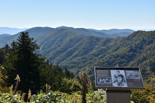 A scenic mountain view of the Great Smoky Mountains National Park in Tennessee