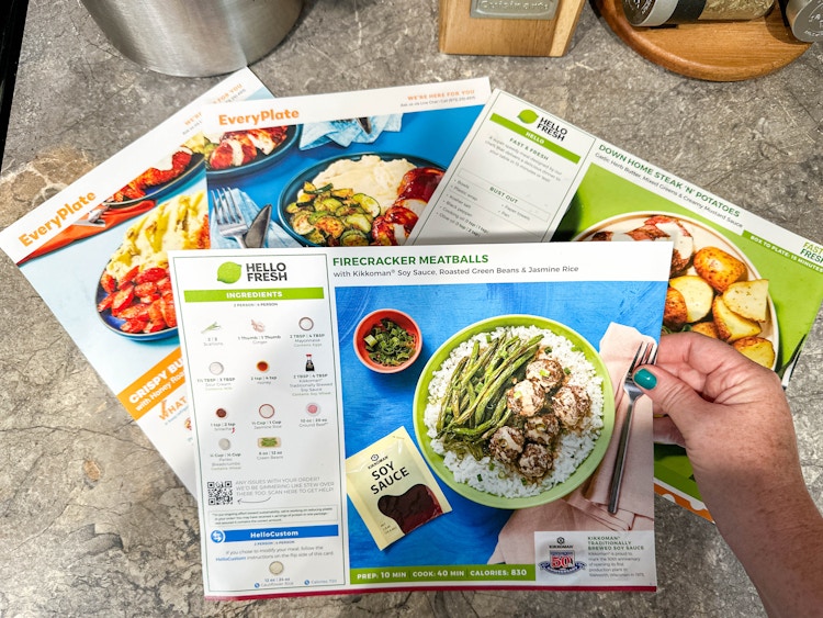 hello fresh recipes next to every plate recipe cards 