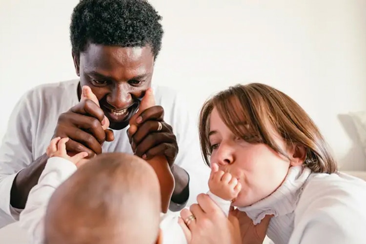 Couple with a baby
