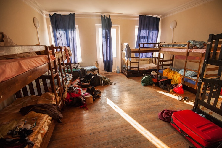 Inside a hostel