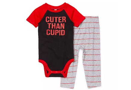 Valentine's Day Baby 2-Piece Bodysuit Set