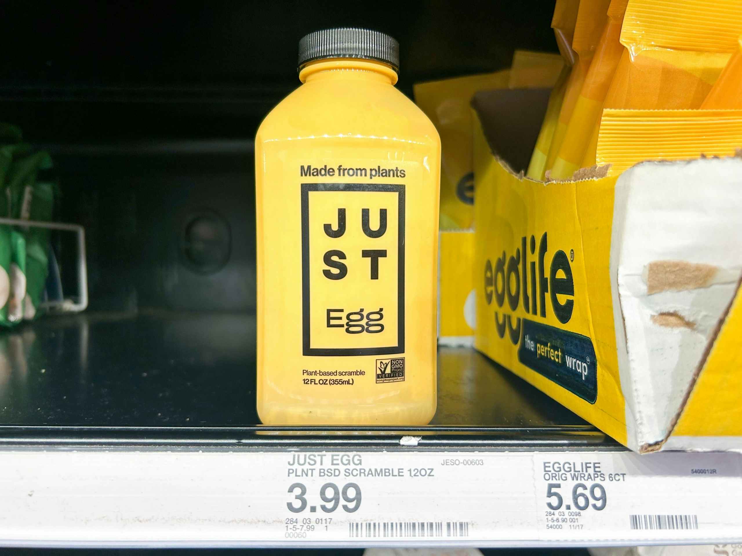 bottle of Just Egg at Target on store shelf
