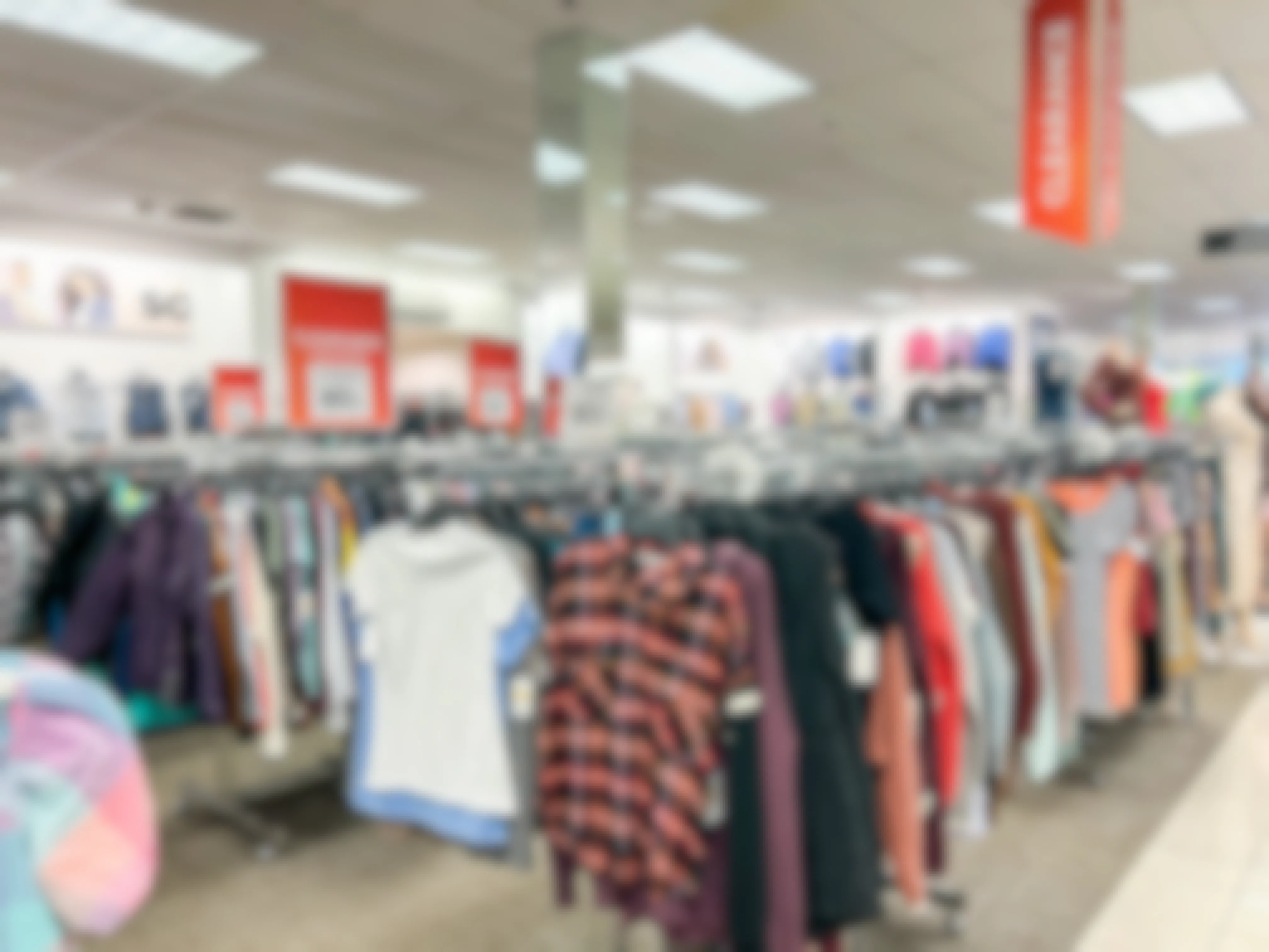 Clearance section of Kohls