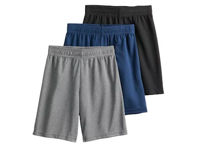 3-Pack of Kids' Essential Mesh Shorts