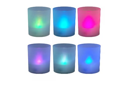 6-Piece Frosted Candle Set