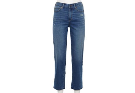Petite High-Waisted Straight-Leg Crop Jeans