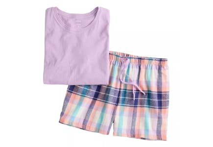 Short-Sleeve Top & Shorts Sleep Set