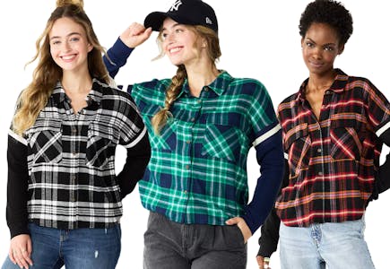 Juniors' Plaid Shirts