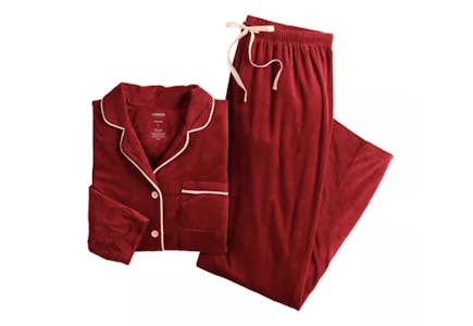 Long-Sleeve Shirt & Pants Sleep Set