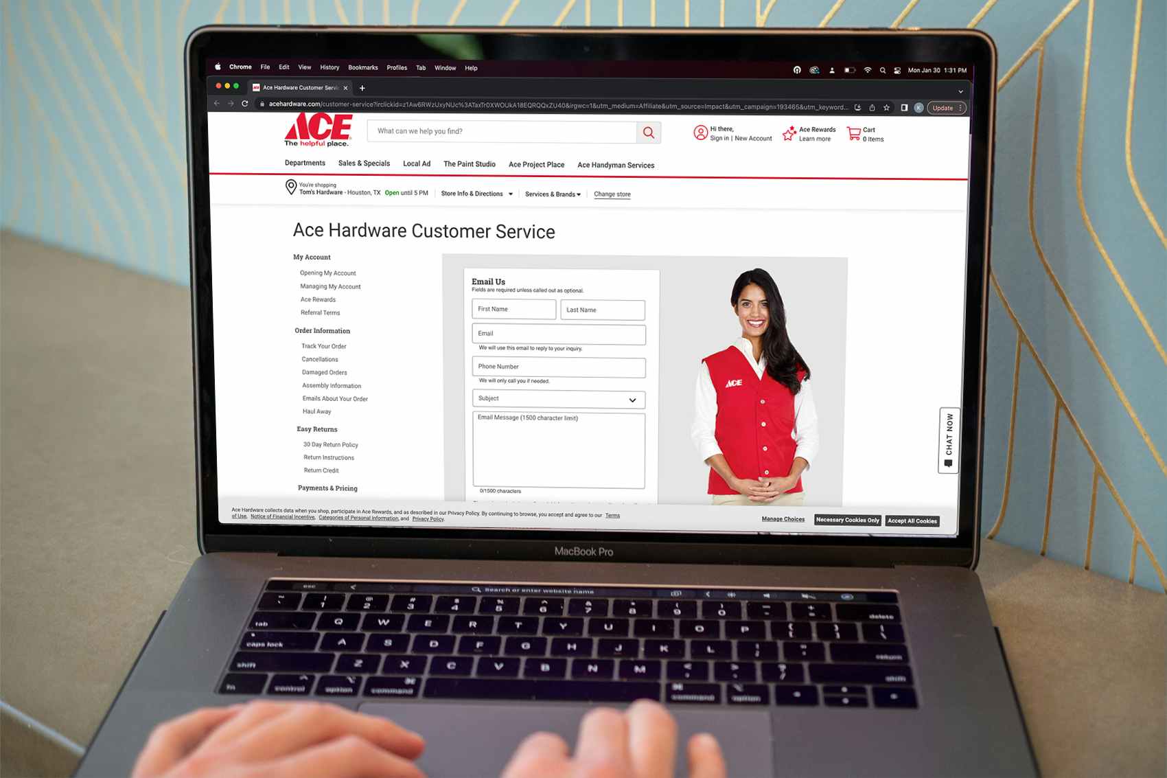 ace Hardware customer service form online 