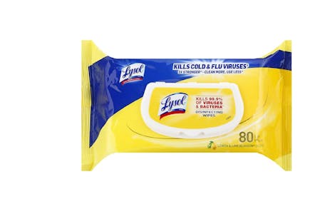 2 Lysol Wipes 80-Count