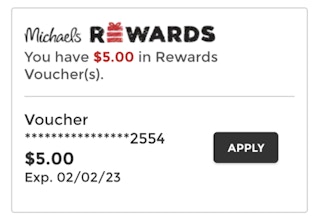 $5 Michaels Rewards Voucher