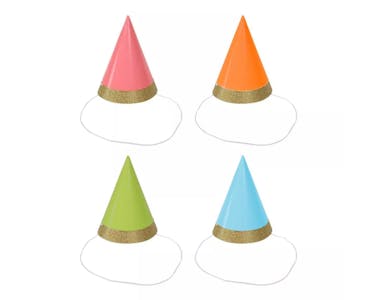 Champagne Glitter Party Hats, 10 ct