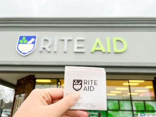 rite aid sign with receipt