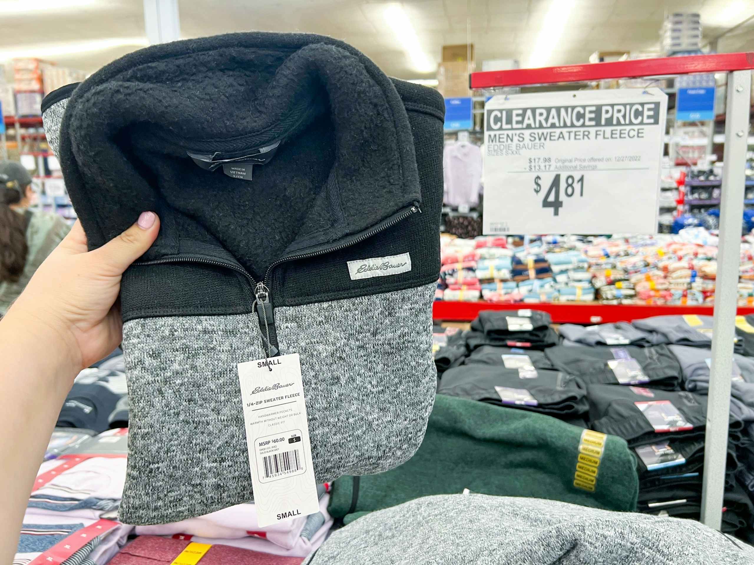 eddie bauer sweater fleece jacket